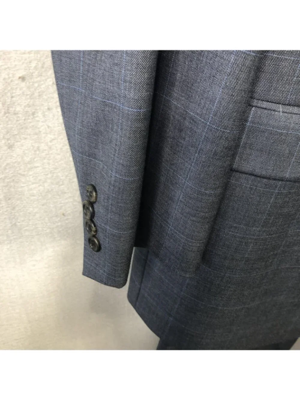 Lauren Ralph Lauren Suit Mens 48 Long Gray Wool Check 2 Piece 42x34 Classic